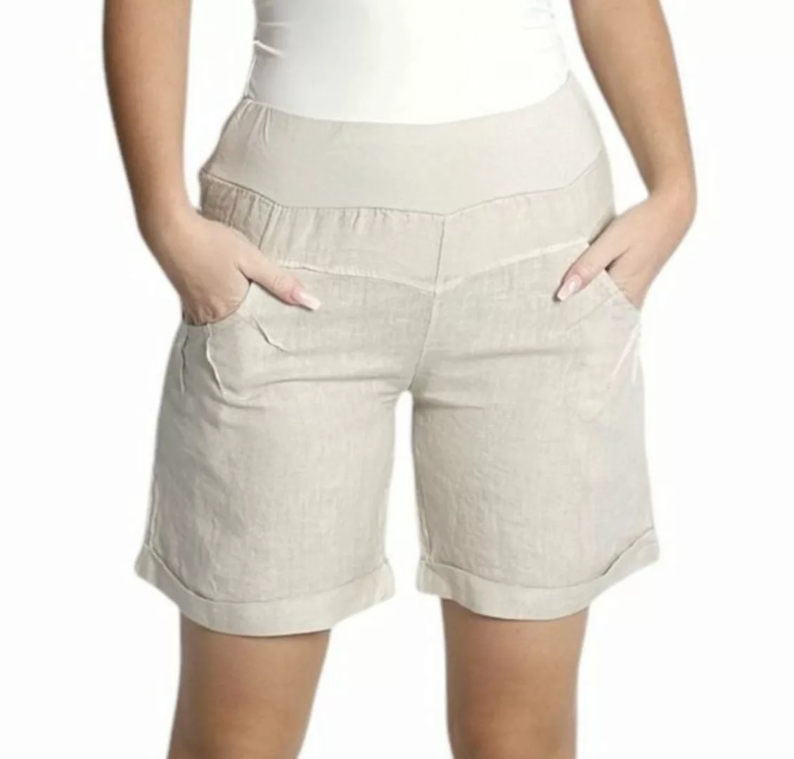 Mississhop Leinenhose 100 % Leinen Leinenshorts Bermuda kurze Hose 276 günstig online kaufen