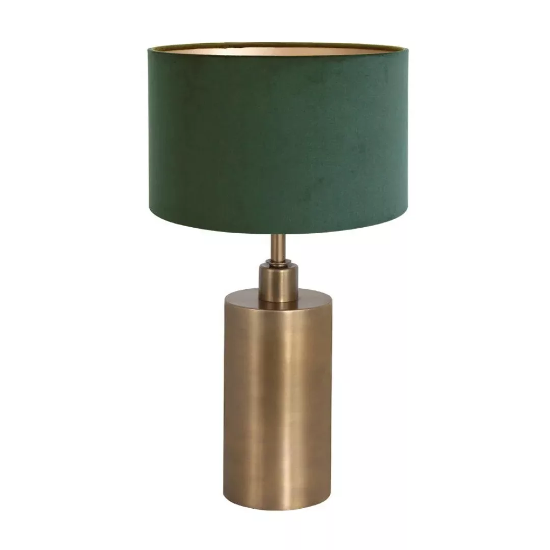 Tischleuchte Brass in Bronze und Grün E27 340x300mm günstig online kaufen