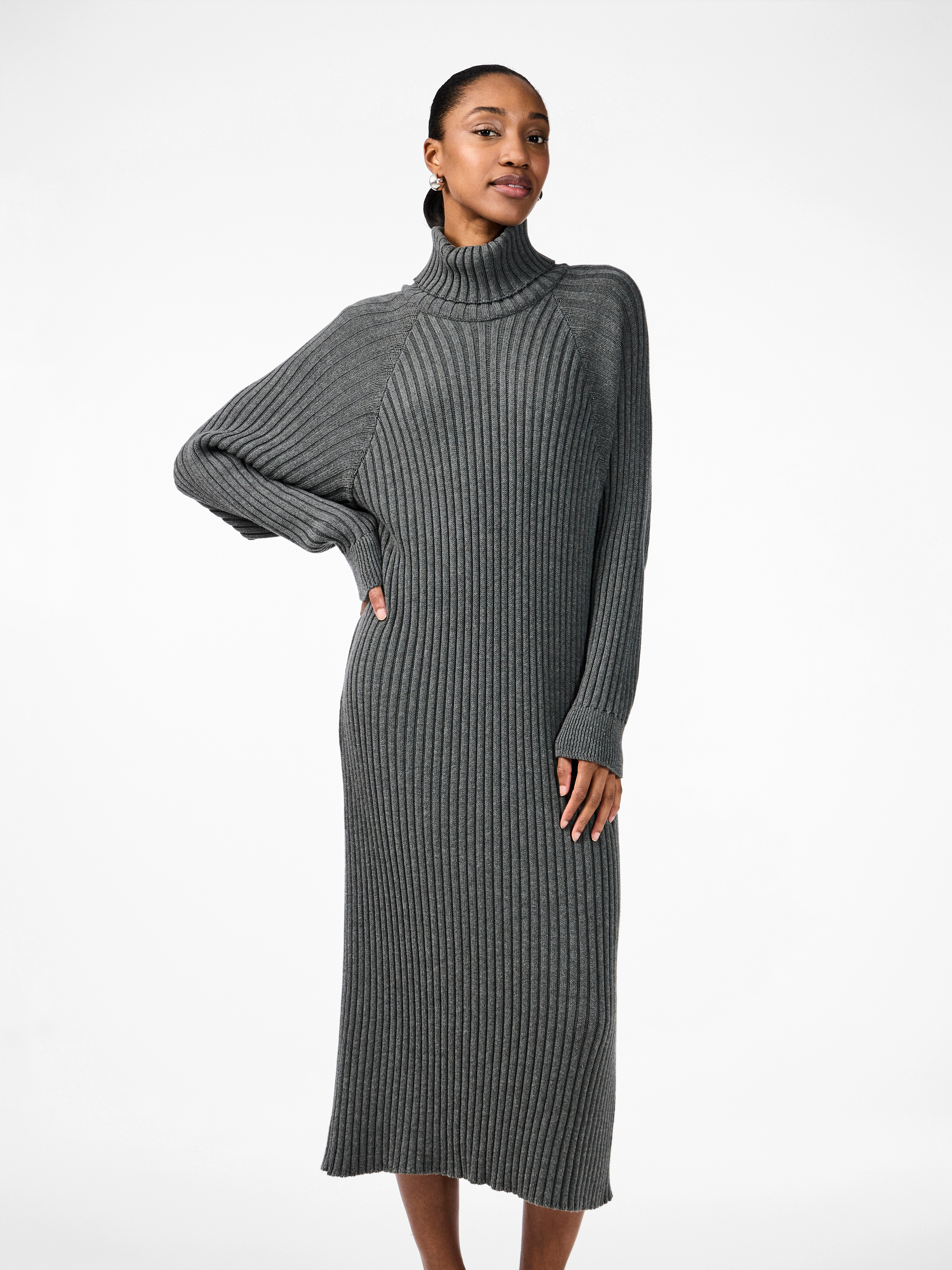 Y.A.S Strickkleid "YASMAVI KNIT MIDI ROLLNECK DRESS" günstig online kaufen