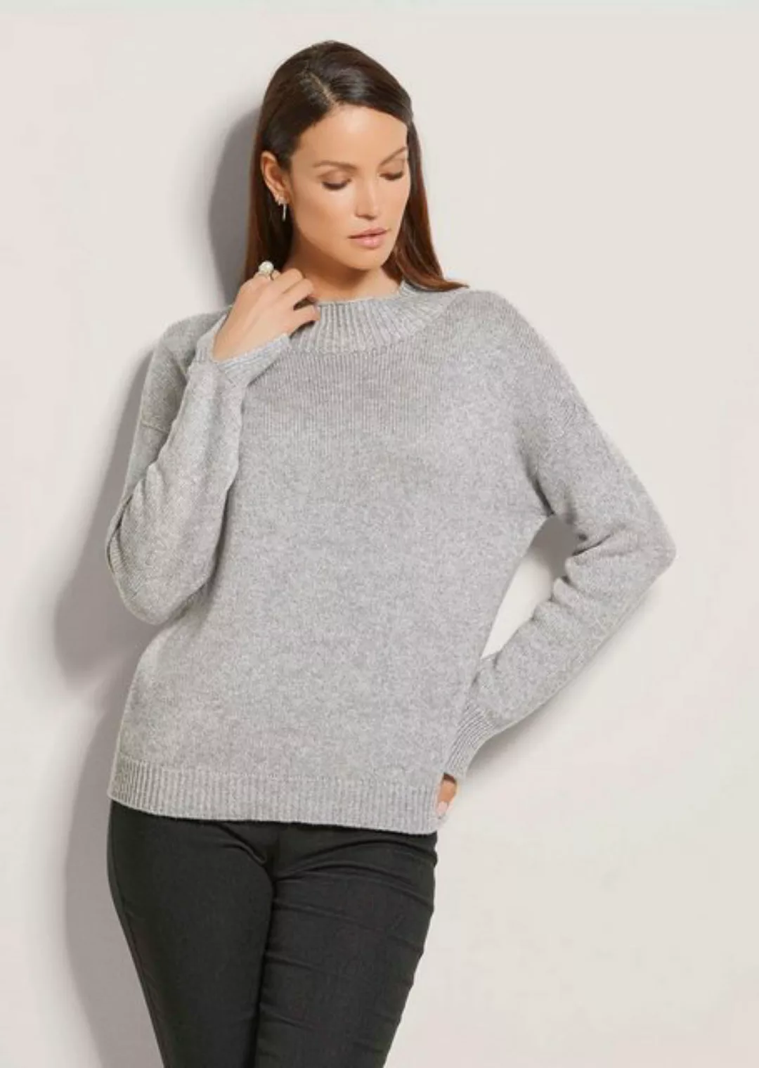 MADELEINE Strickpullover Kurzer Stehkragen-Pullover günstig online kaufen