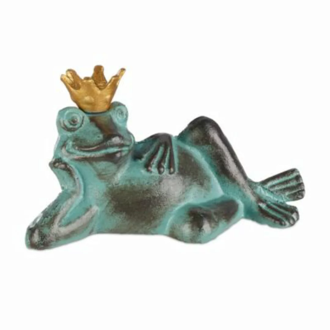 relaxdays 1 x Gartenfigur Froschkönig S grün günstig online kaufen
