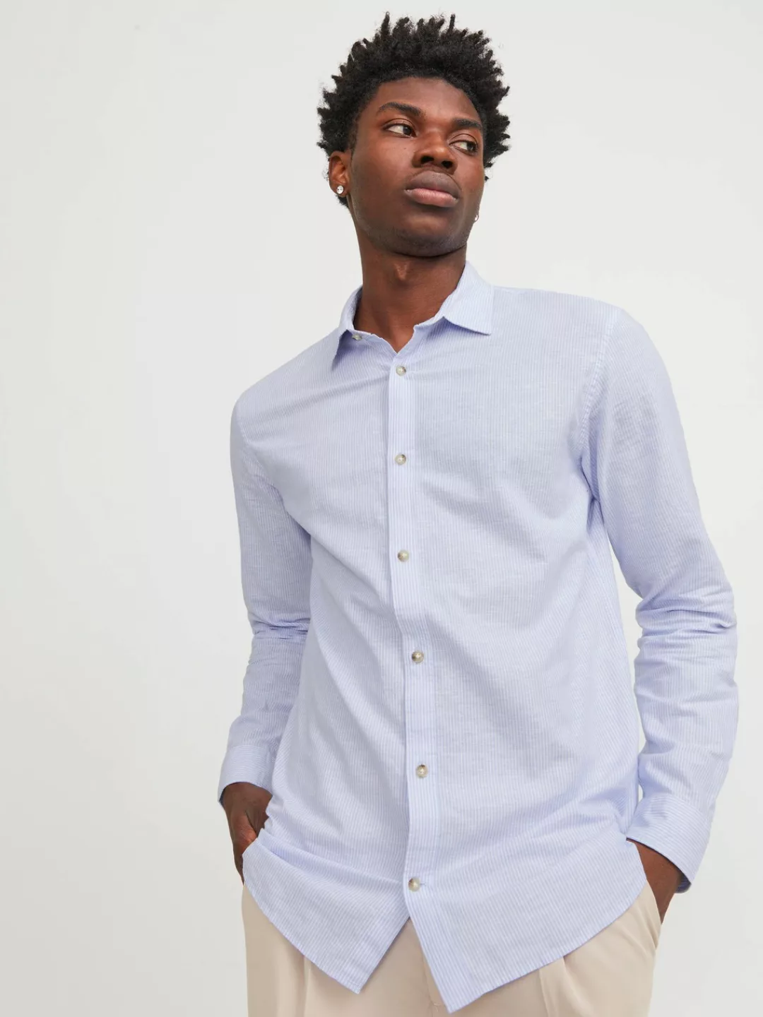 Jack & Jones Langarmhemd "JJESUMMER LINEN BLEND SHIRT LS SN" günstig online kaufen
