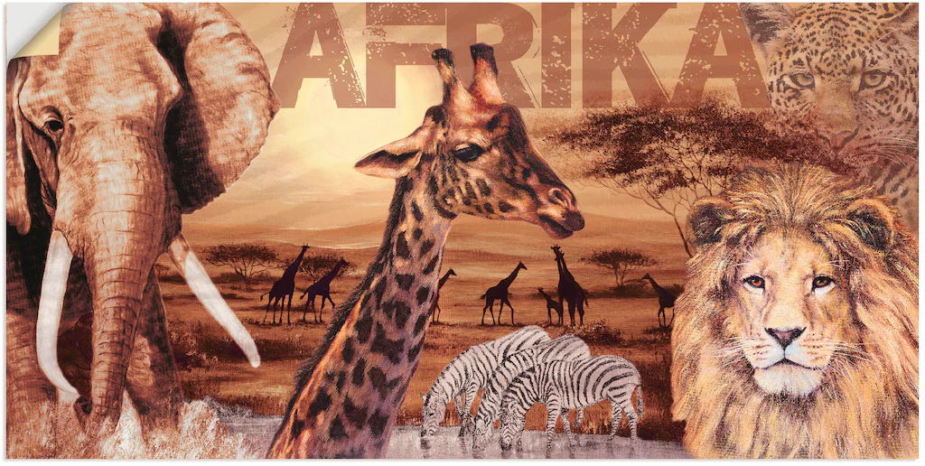 Artland Wandbild "Afrika", Wildtiere, (1 St.), als Alubild, Outdoorbild, Le günstig online kaufen