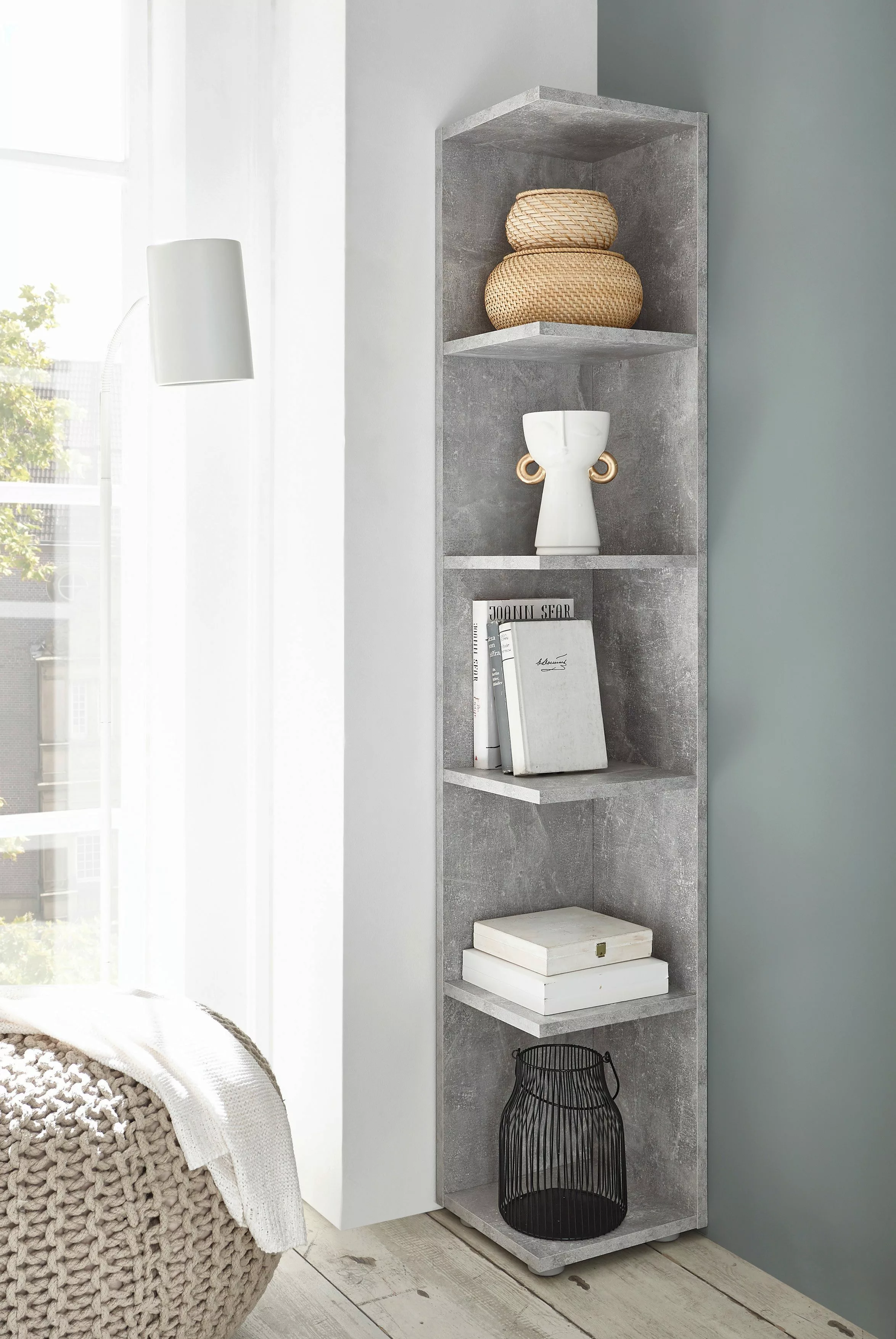 BEGA OFFICE Eckregal "Corner Light", mit 5 offenen Fächer, 24x25,7x141 cm günstig online kaufen
