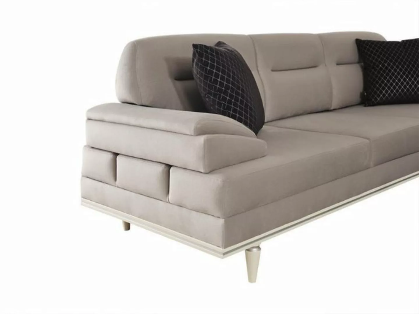 JVmoebel Sofa Modernes Beige Sofa Wohnzimmer Set Design Stoffcouch Couchen, günstig online kaufen