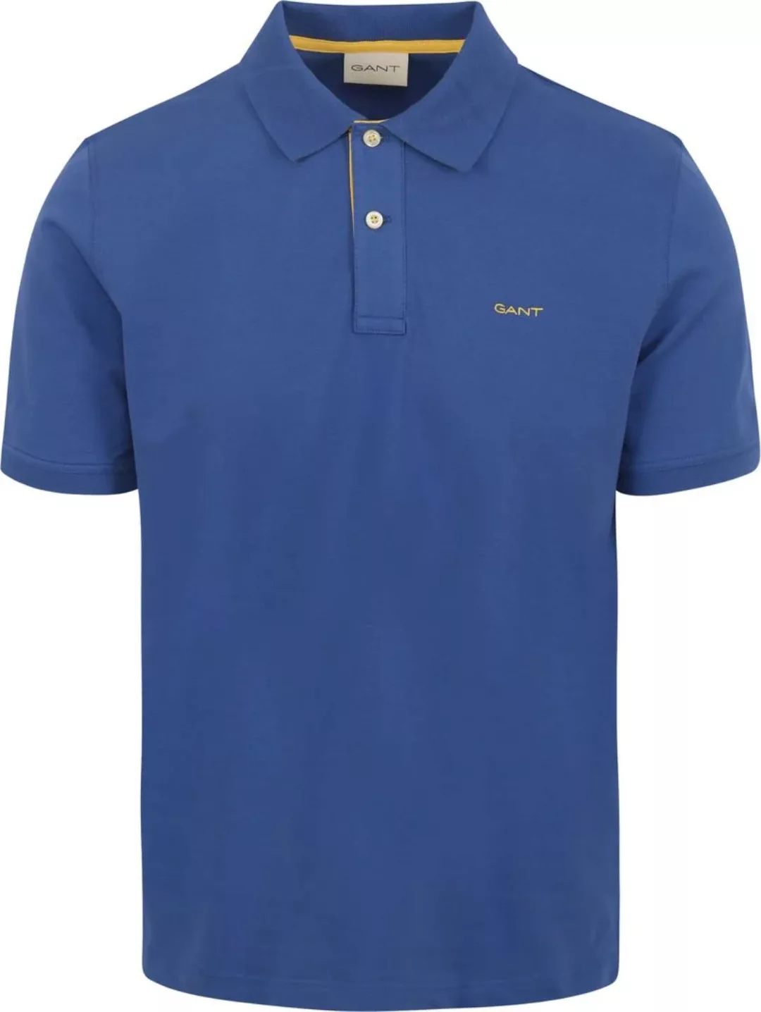Gant Contrast Piqué Poloshirt Blau - Größe XXL günstig online kaufen
