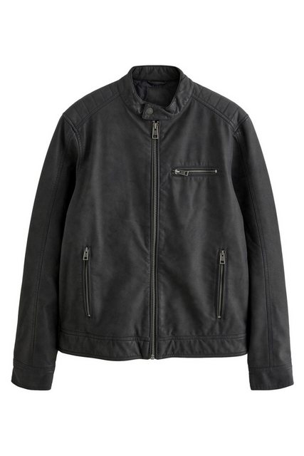 Next Lederimitatjacke Bikerjacke aus Velourskunstleder (1-St) günstig online kaufen