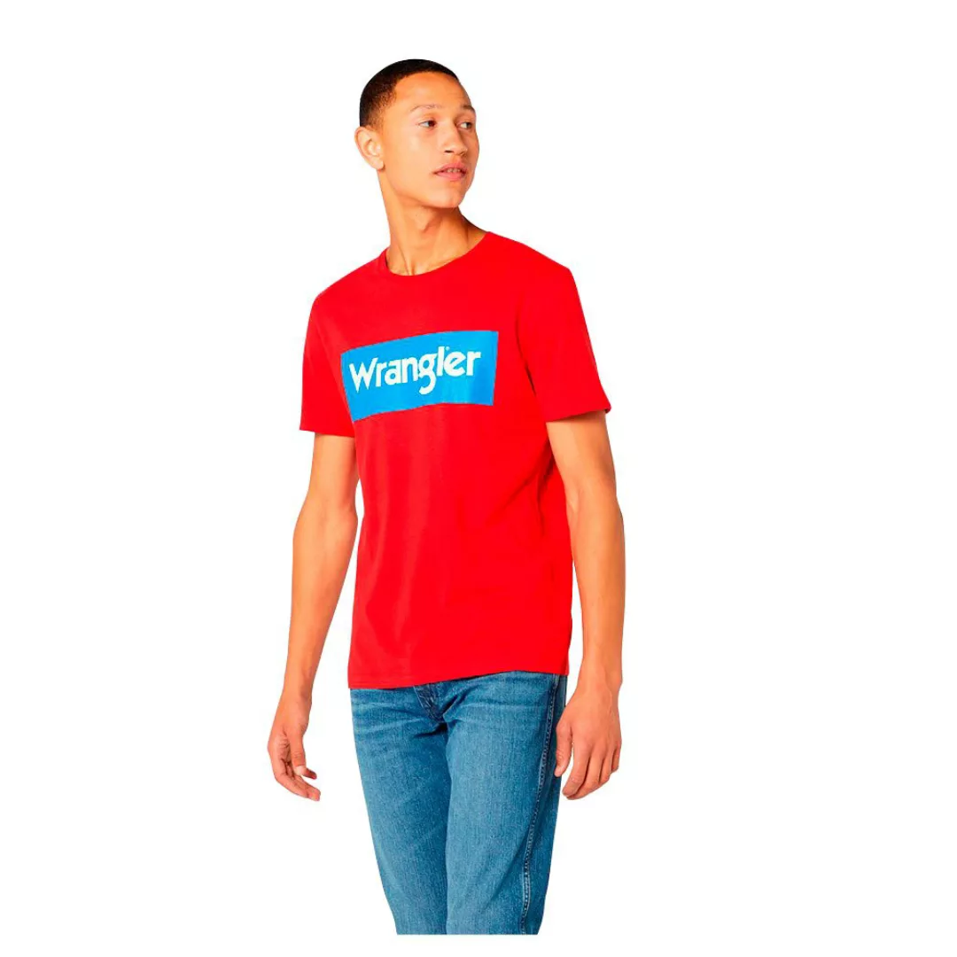 Wrangler Logo Kurzarm T-shirt S Formula Red günstig online kaufen