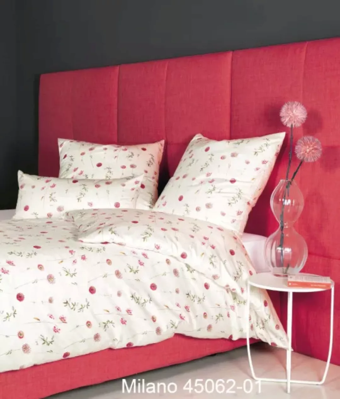 Janine Janine Mako-Satin Bettwäsche MILANO 45062 rot rosé Größe:  155x220 c günstig online kaufen