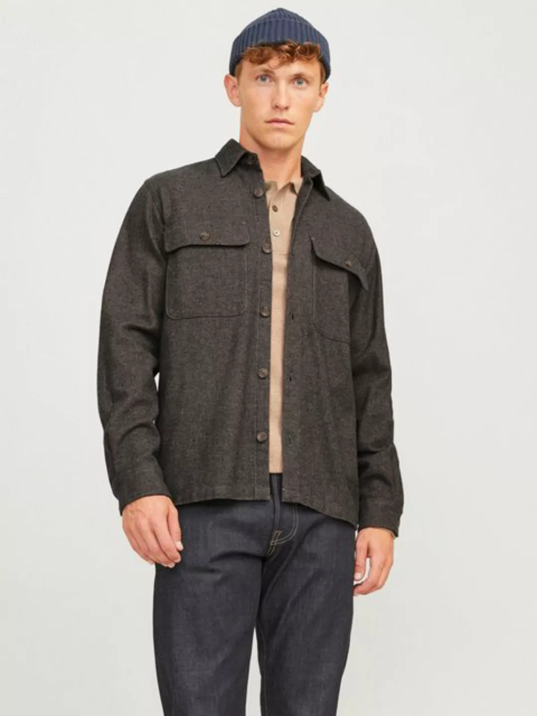 Jack & Jones Langarmhemd JPRRAYMOND MELANGE SOLID LS OVERSHIRT SN günstig online kaufen