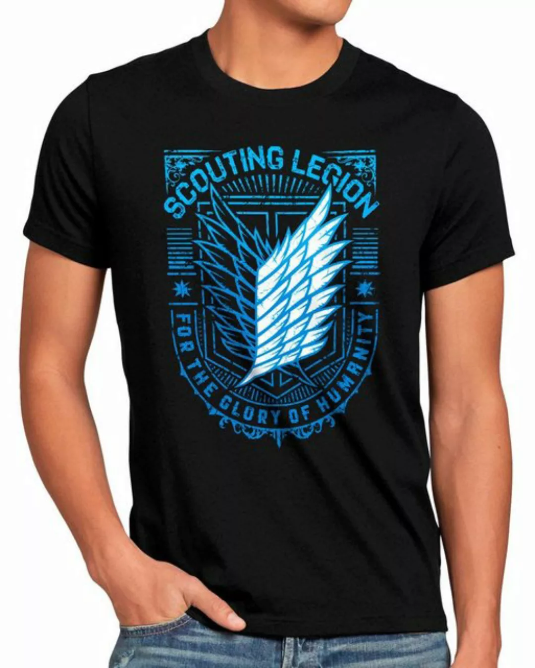 style3 T-Shirt Scouting Legion attack anime japan manga on titan aot günstig online kaufen