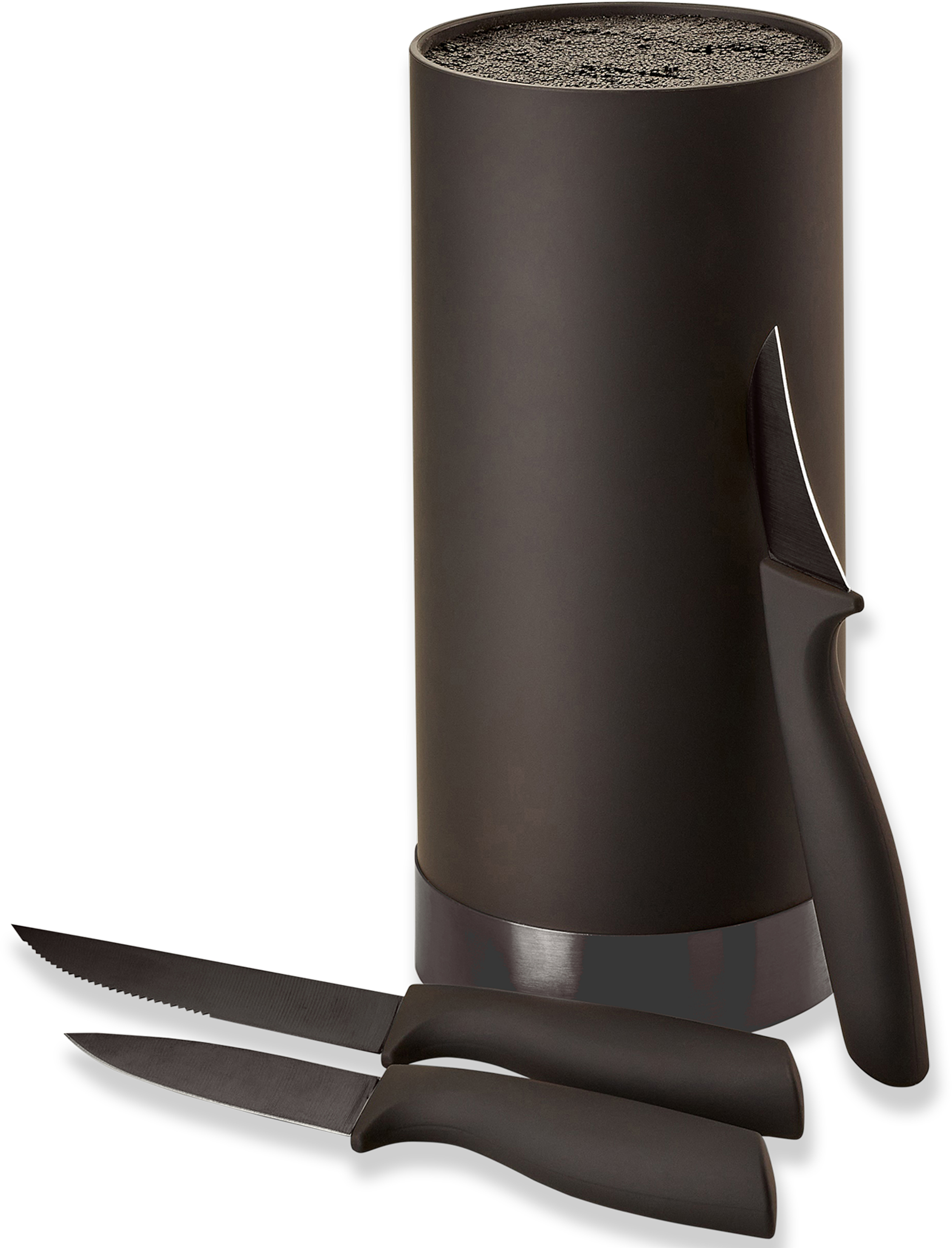ECHTWERK Messerblock »Black Edition«, 4 tlg., Messer Set 4tlg mit Borstenei günstig online kaufen