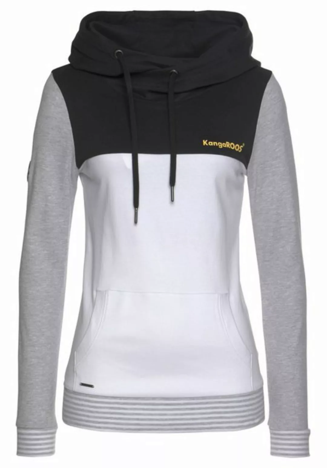 KangaROOS Kapuzensweatshirt Langarm, figurbetonter Schnitt, aus Interlockma günstig online kaufen