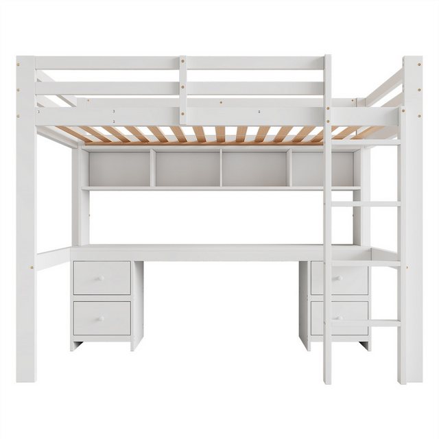 autolock Hochbett 90*200cm Hochbett, Kinderbetten,Bett oben, Tisch unten günstig online kaufen