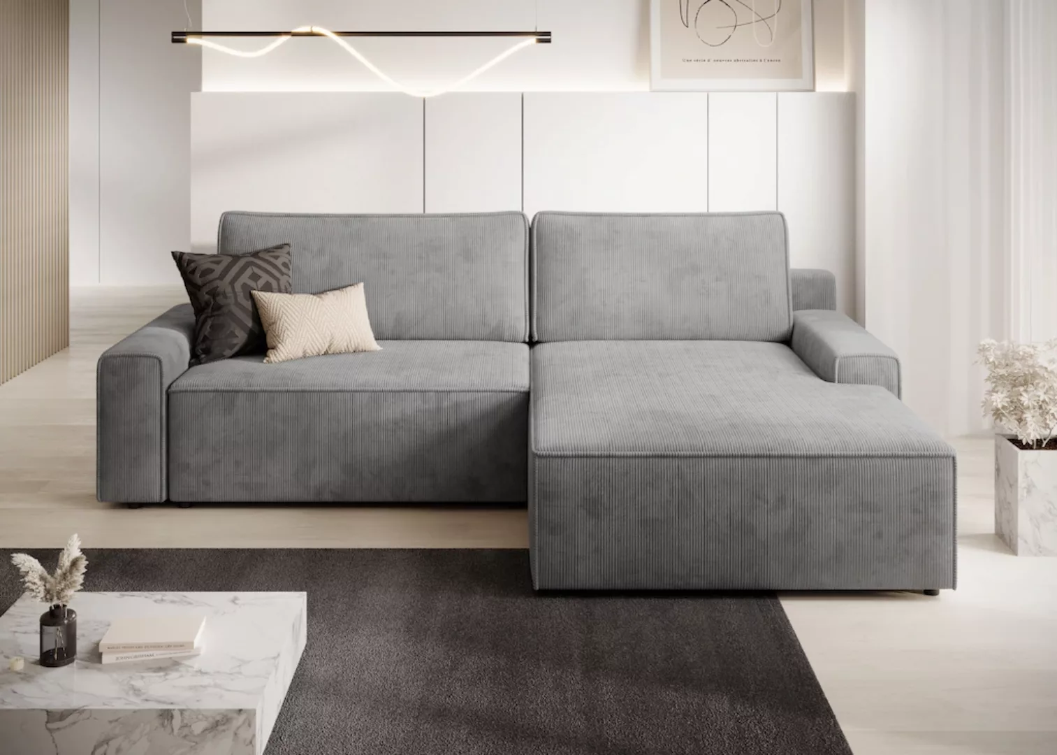 TRENDMANUFAKTUR Ecksofa "Challenge, Schlafsofa mit Bettkasten, Couch in L-F günstig online kaufen