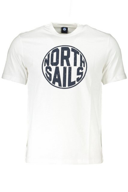 North Sails T-Shirt Herren Kurzarm T-Shirt Weiß mit Druck & günstig online kaufen