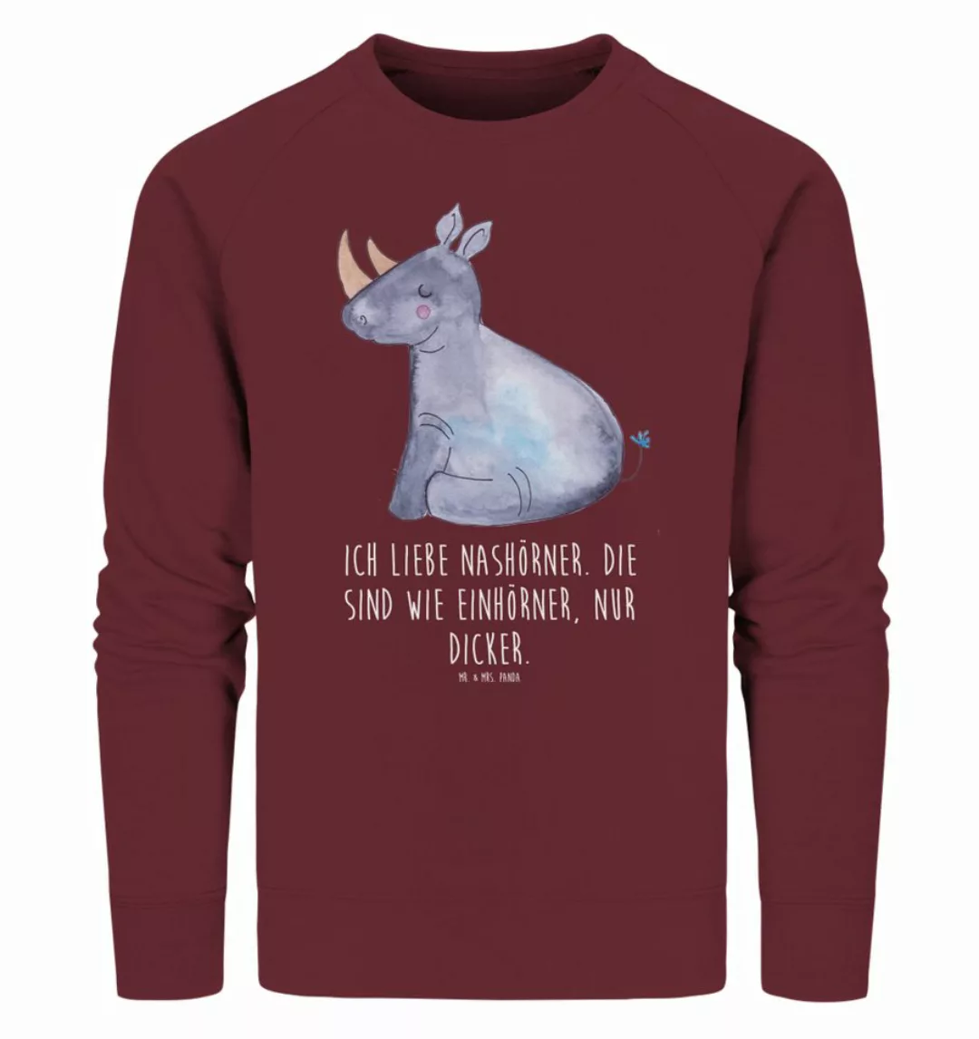 Mr. & Mrs. Panda Longpullover Größe L Einhorn Nashorn - Burgundy - Geschenk günstig online kaufen