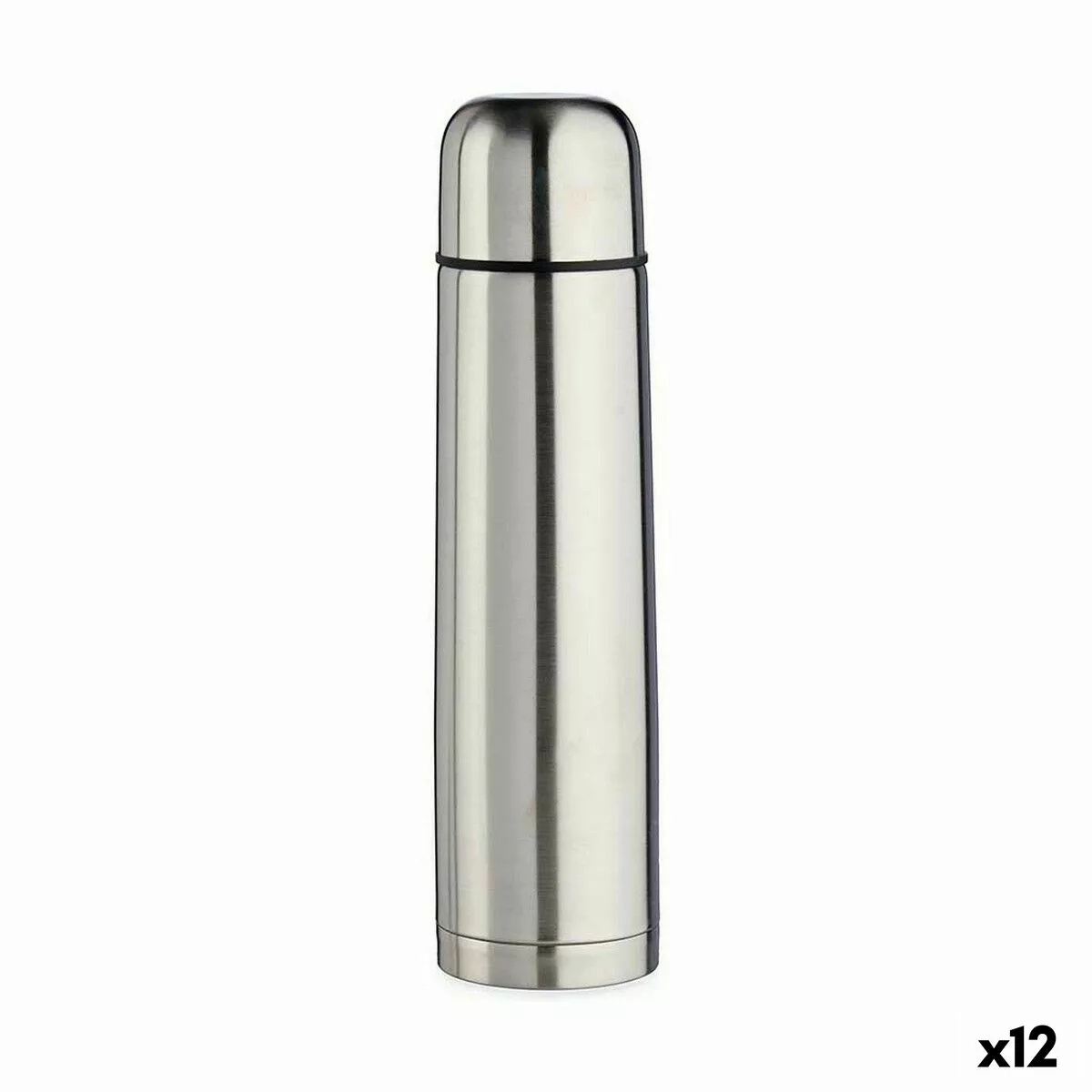 Thermosflasche Silberfarben Edelstahl 1 L (12 Stück) günstig online kaufen