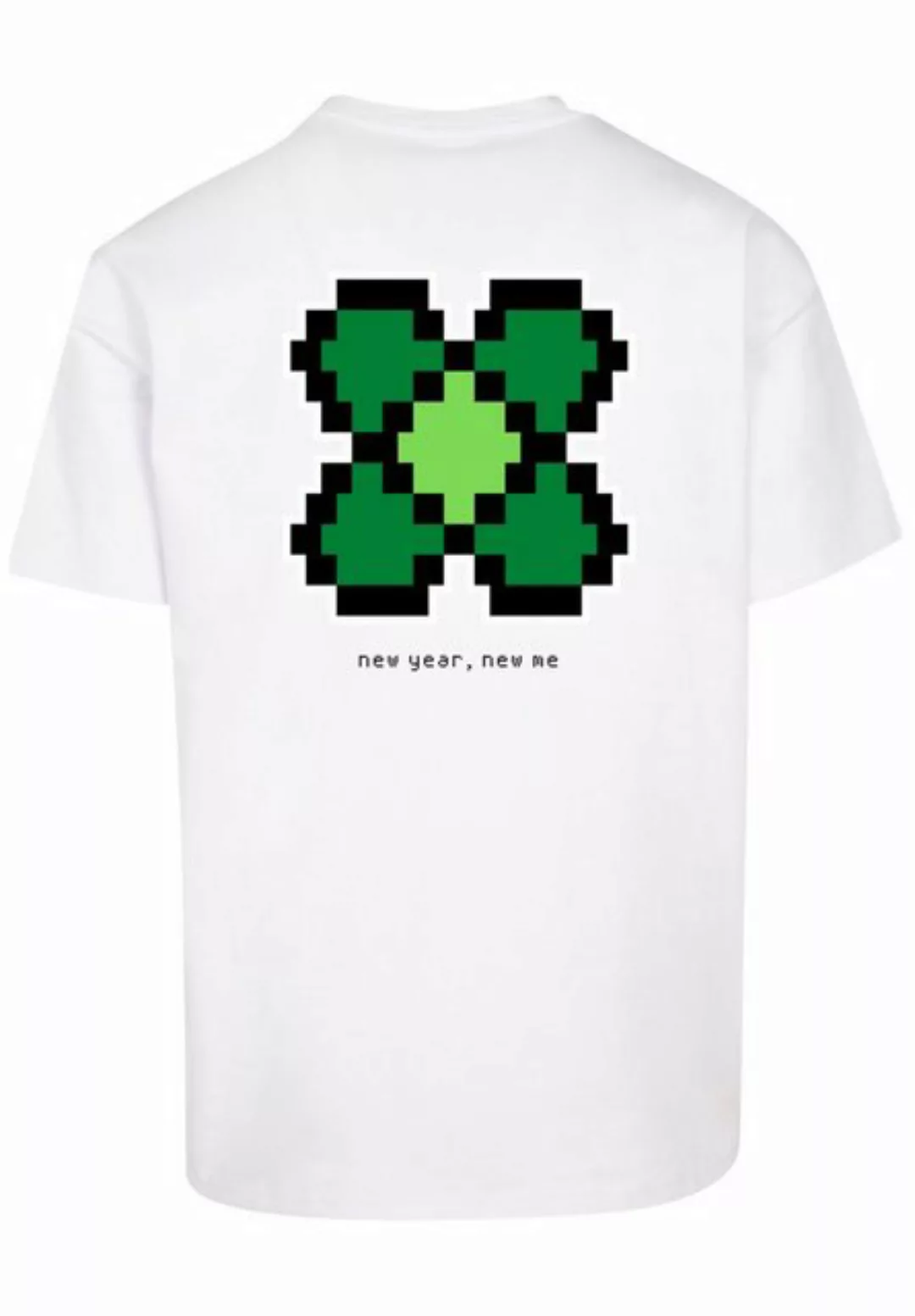 F4NT4STIC T-Shirt "Silvester Happy New Year Pixel Kleeblatt", Print günstig online kaufen