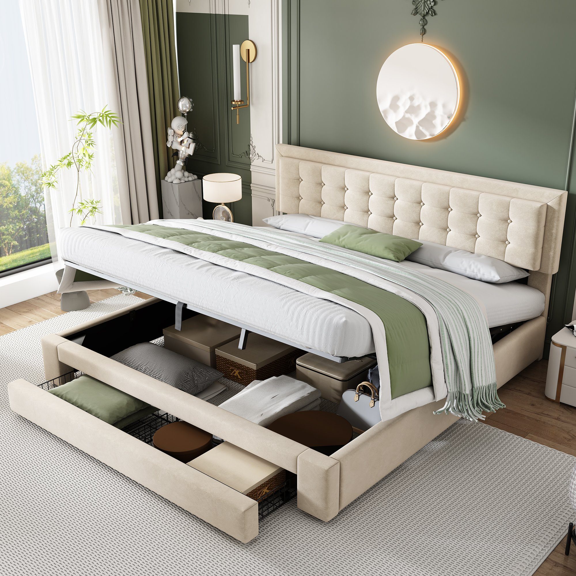 HAUSS SPOLE Polsterbett Polsterbett hydraulisches Doppelbett günstig online kaufen