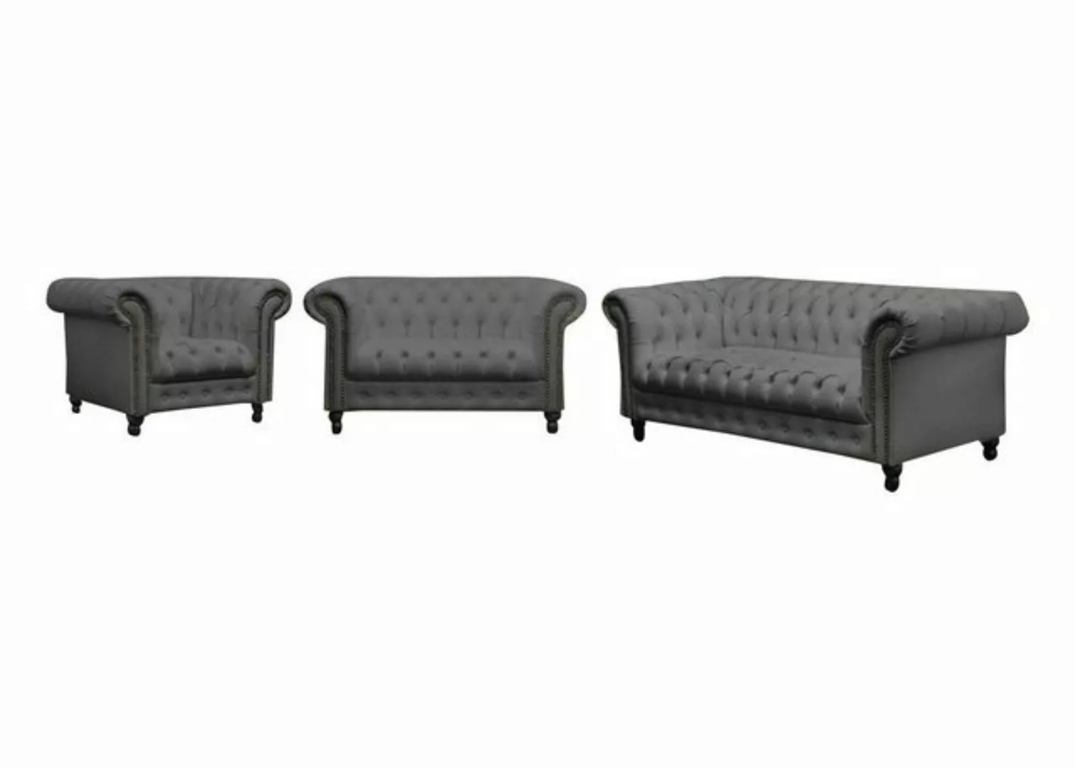 Xlmoebel Sofa Chesterfield Sofagarnitur 3-2-1 Sitzer Design Wohnzimmer Möbe günstig online kaufen