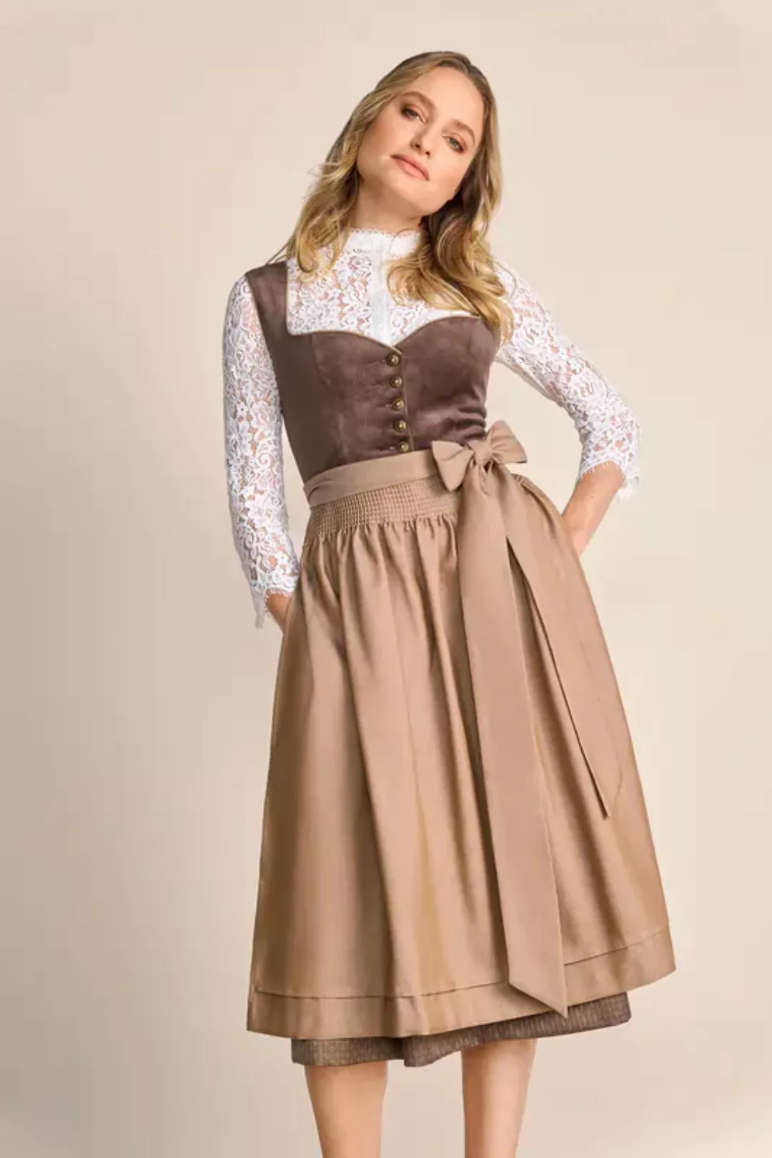 KRÜGER COLLECTION Dirndl Samt-Dirndl günstig online kaufen