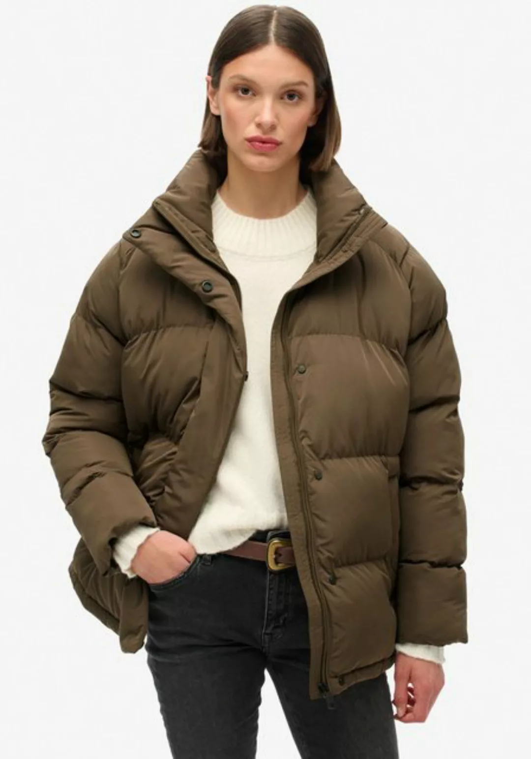 Superdry Steppjacke "MID LENGTH PUFFER JACKET", mit Kapuze günstig online kaufen