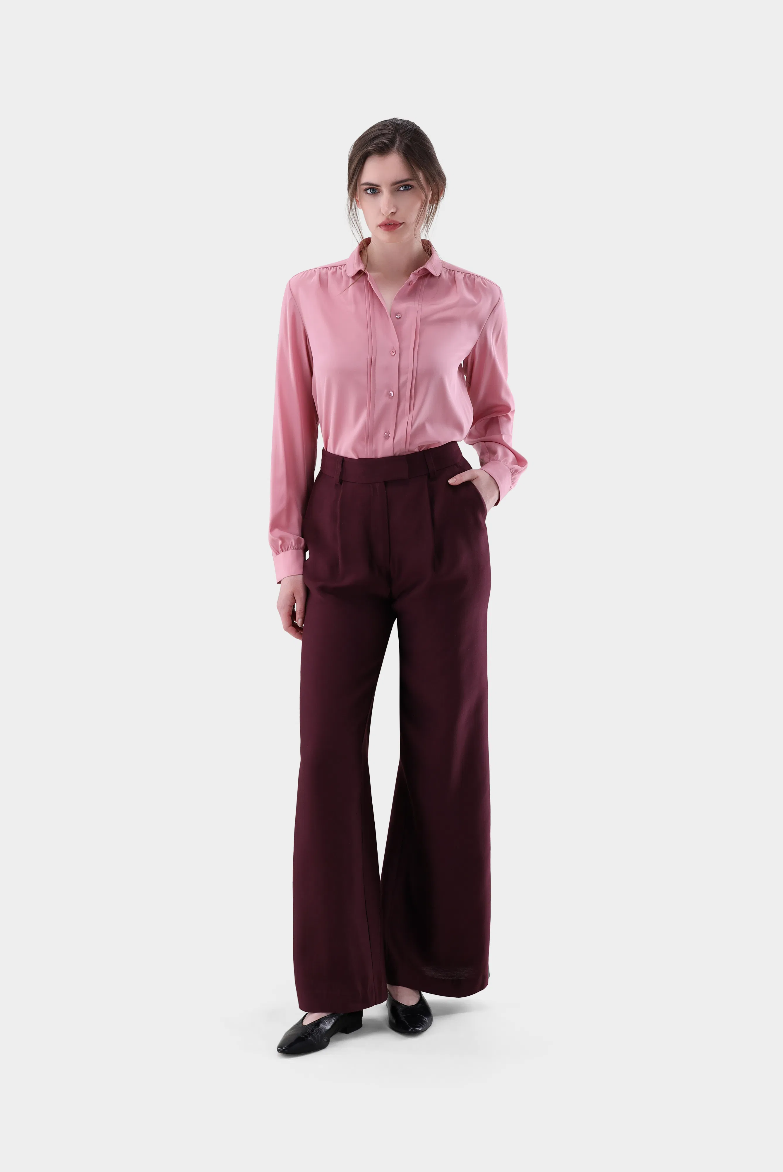 Bluse aus Seide mit Raffungen günstig online kaufen