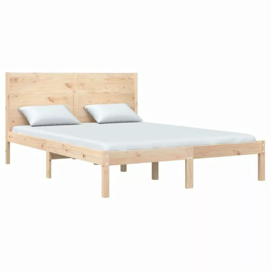 furnicato Bettgestell Massivholzbett ohne Matratze 160x200 cm Kiefernholz ( günstig online kaufen