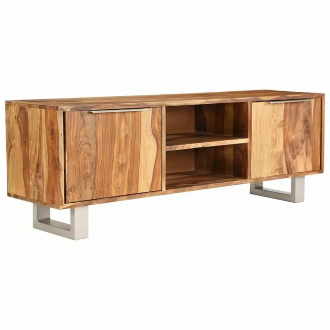 furnicato TV-Schrank Massivholz mit Honig-Finish 118 x 30 x 40cm günstig online kaufen