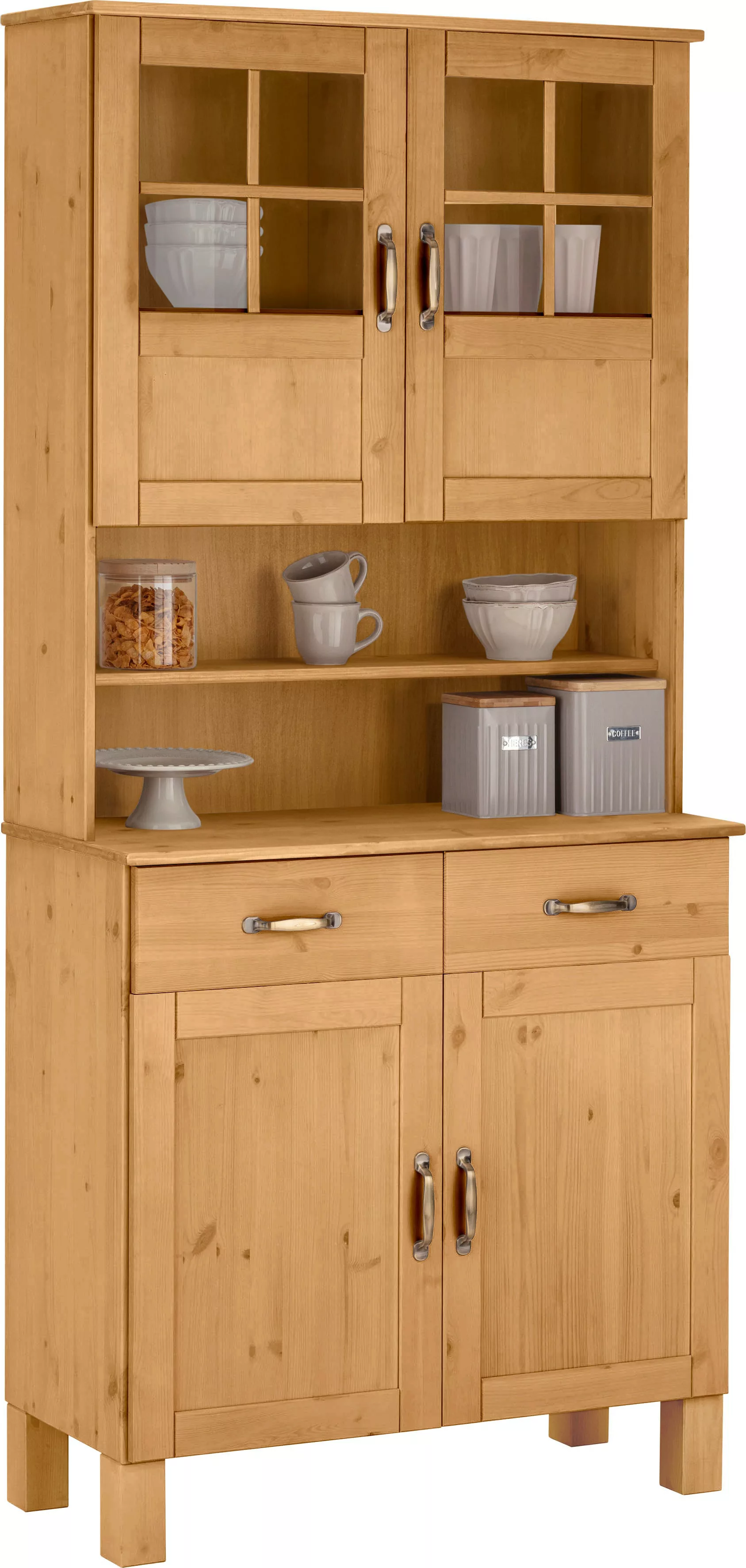 Home affaire Küchenbuffet "Alby", Breite 85 cm, 2 Glastüren günstig online kaufen