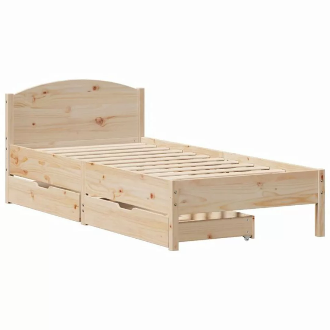 vidaXL Bett Massivholzbett ohne Matratze 75x190 cm Kiefernholz günstig online kaufen