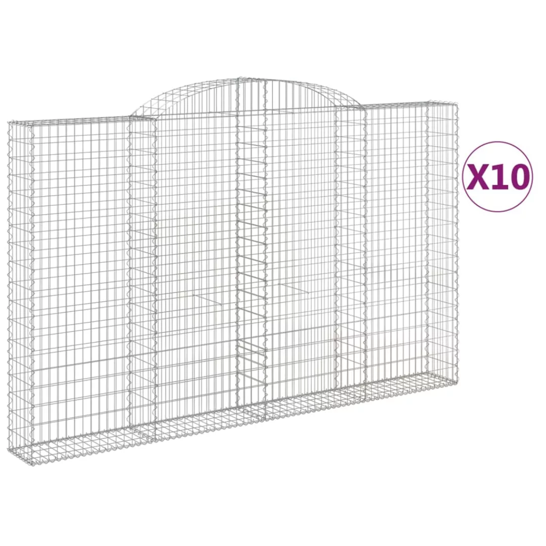 Vidaxl Gabionen Mit Hochbogen 10 Stk 300x30x180/200cm Verzinktes Eisen günstig online kaufen