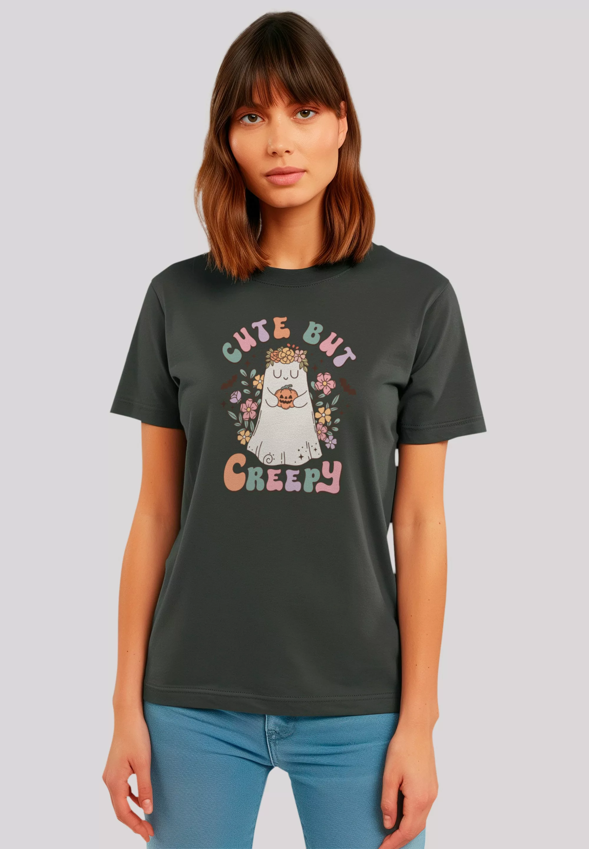 F4NT4STIC T-Shirt "Retro Halloween Cute But Creepy", Premium Qualität, Hall günstig online kaufen