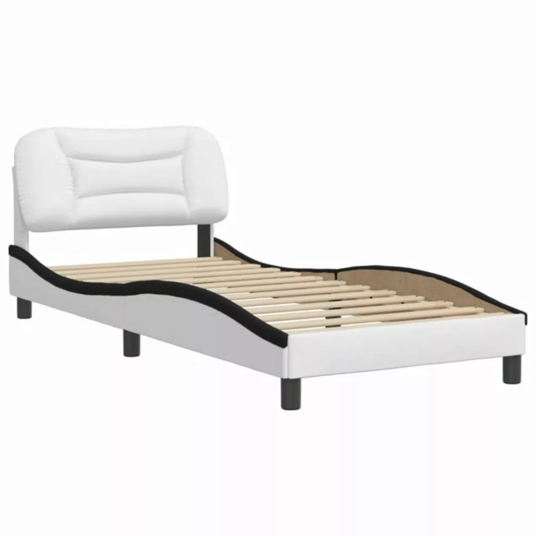 vidaXL Bett Bettgestell mit Kopfteil Cappuccino-Braun 90x190 cm Kunstleder günstig online kaufen