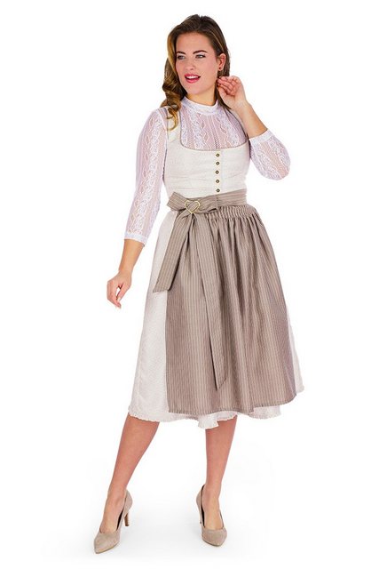 Melega Dirndl Midi Dirndl 2tlg. - ATHENA - creme/taupe günstig online kaufen