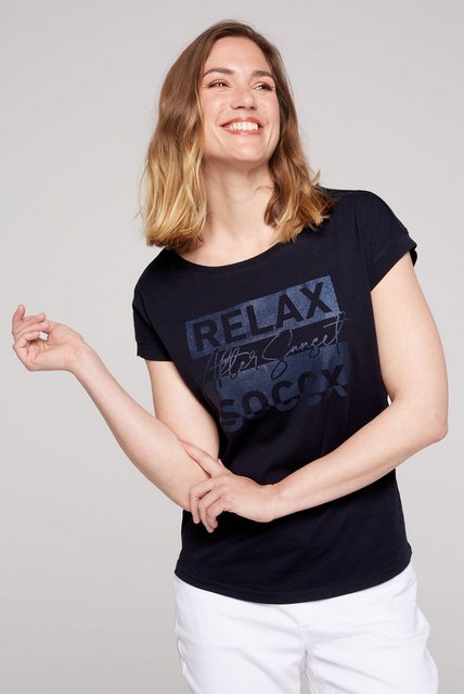 SOCCX Rundhalsshirt mit überschnittenen Schultern günstig online kaufen