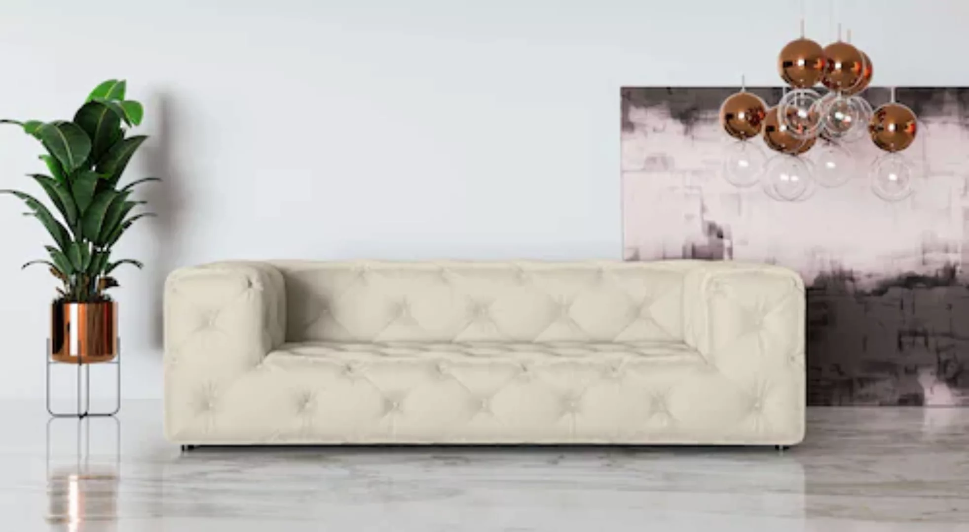 Places of Style 3-Sitzer »FOLLINA«, 3-Sitzer Sofa mit klassischer Chesterfi günstig online kaufen