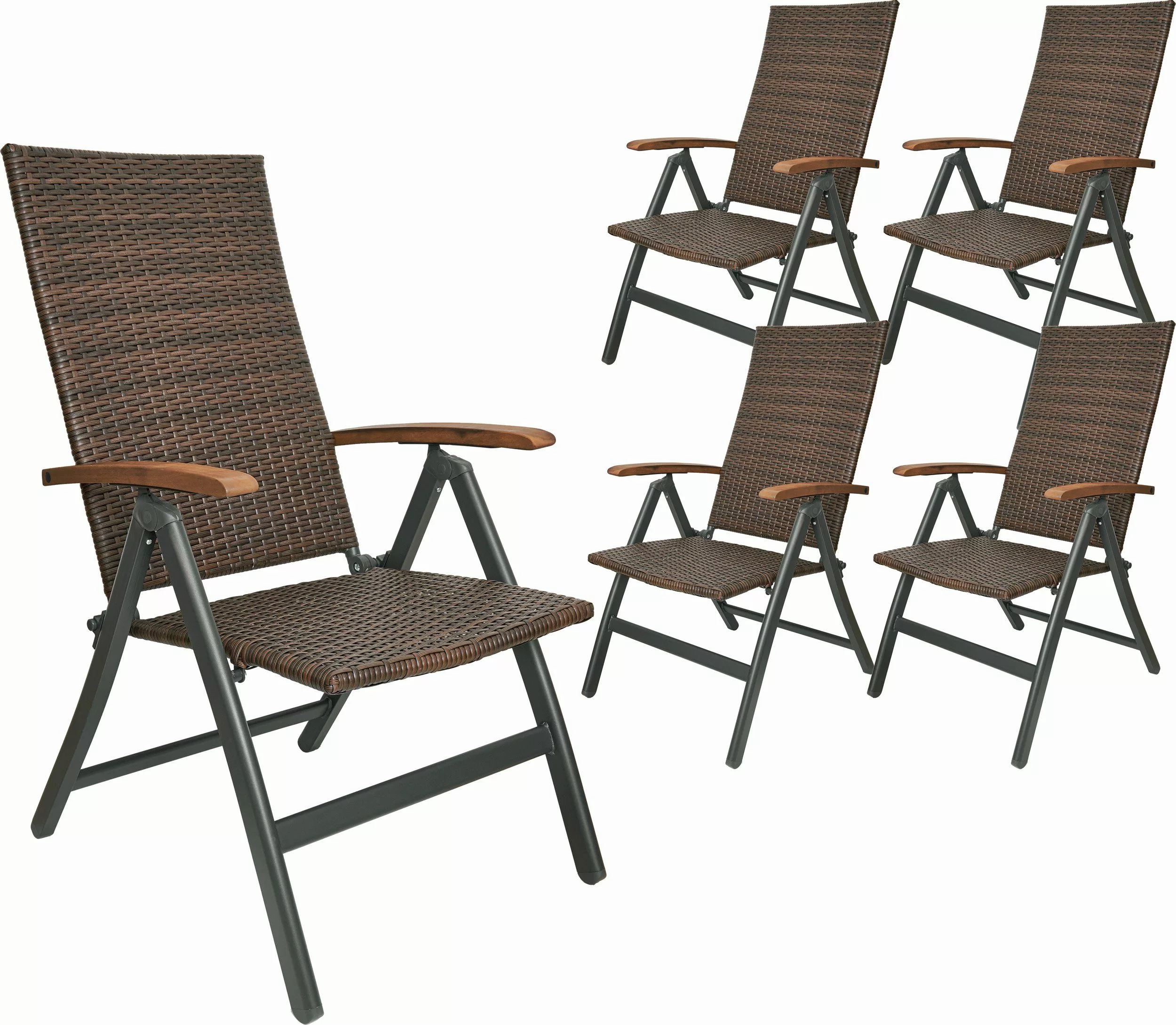 BRUBAKER Gartenstuhl Polyrattan Stuhl - Modena günstig online kaufen