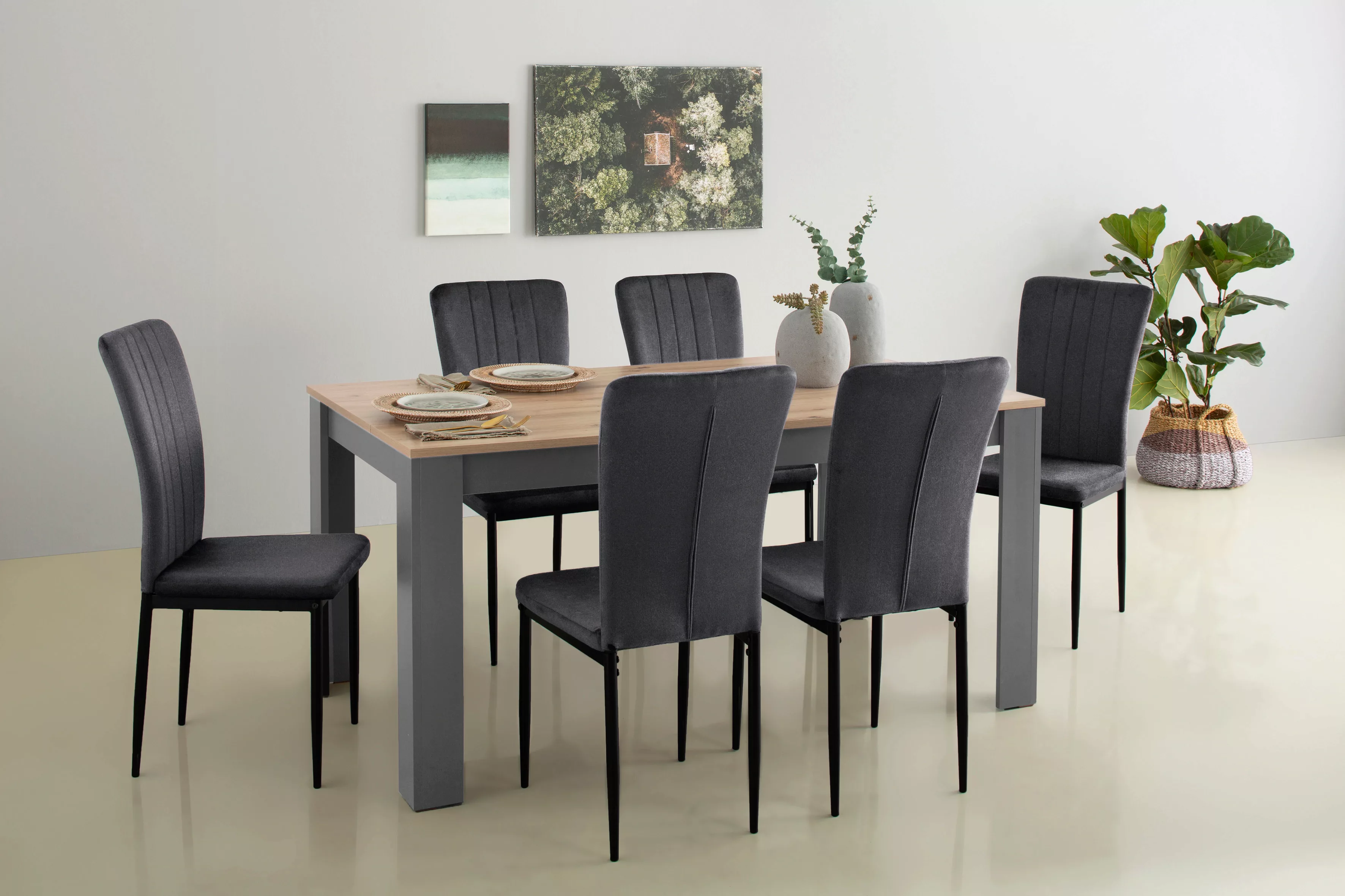 Home affaire Essgruppe "Bergamo Tisch Stühle Speisezimmer Bestseller", (Set günstig online kaufen