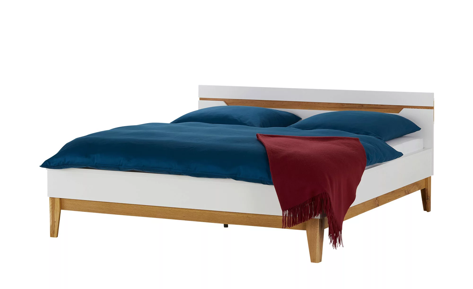 Bettgestell - weiß - 204 cm - 86 cm - 186 cm - Betten > Bettgestelle - Möbe günstig online kaufen