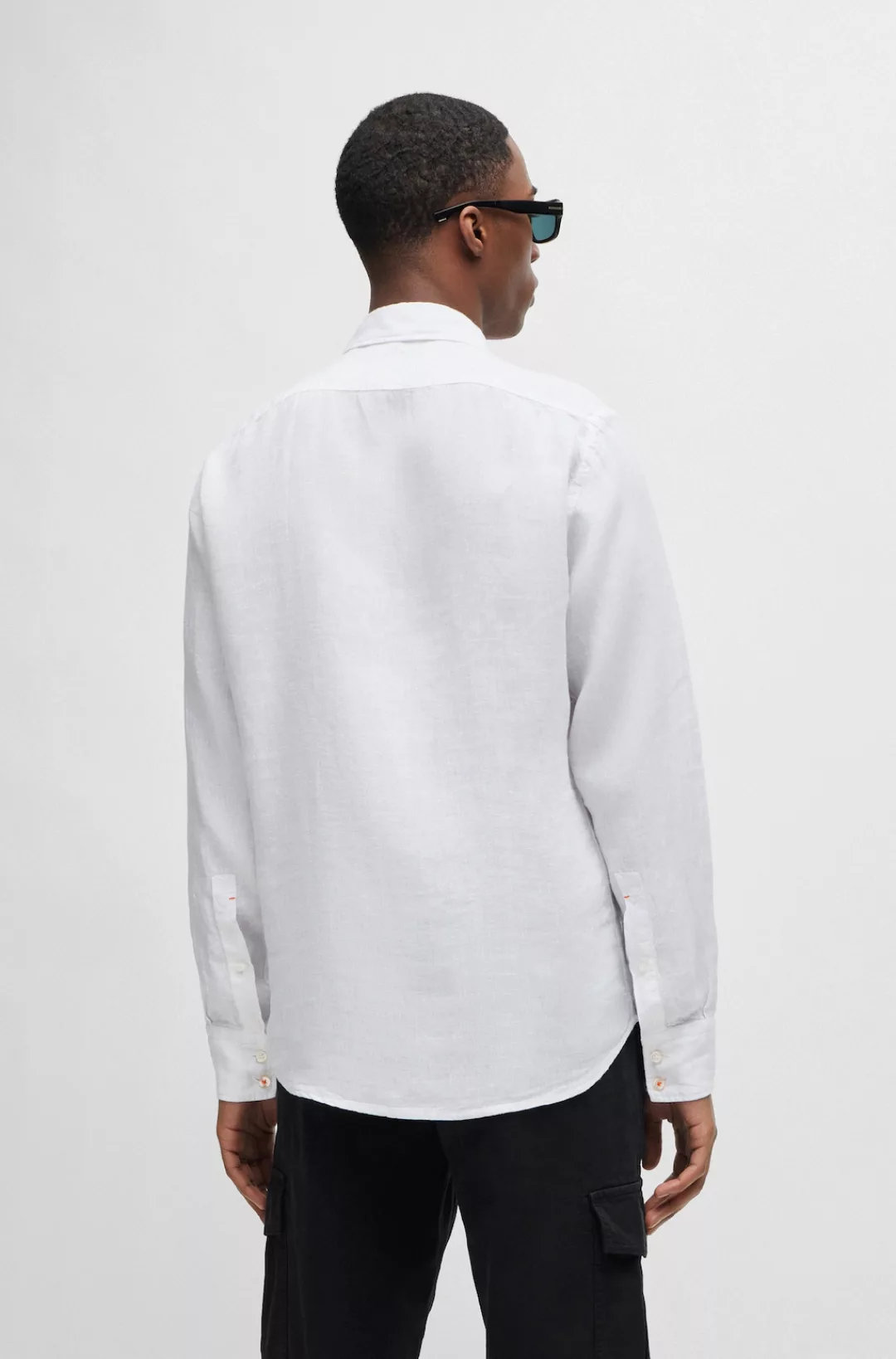 BOSS ORANGE Langarmshirt mit BOSS-Kontrastdetails günstig online kaufen