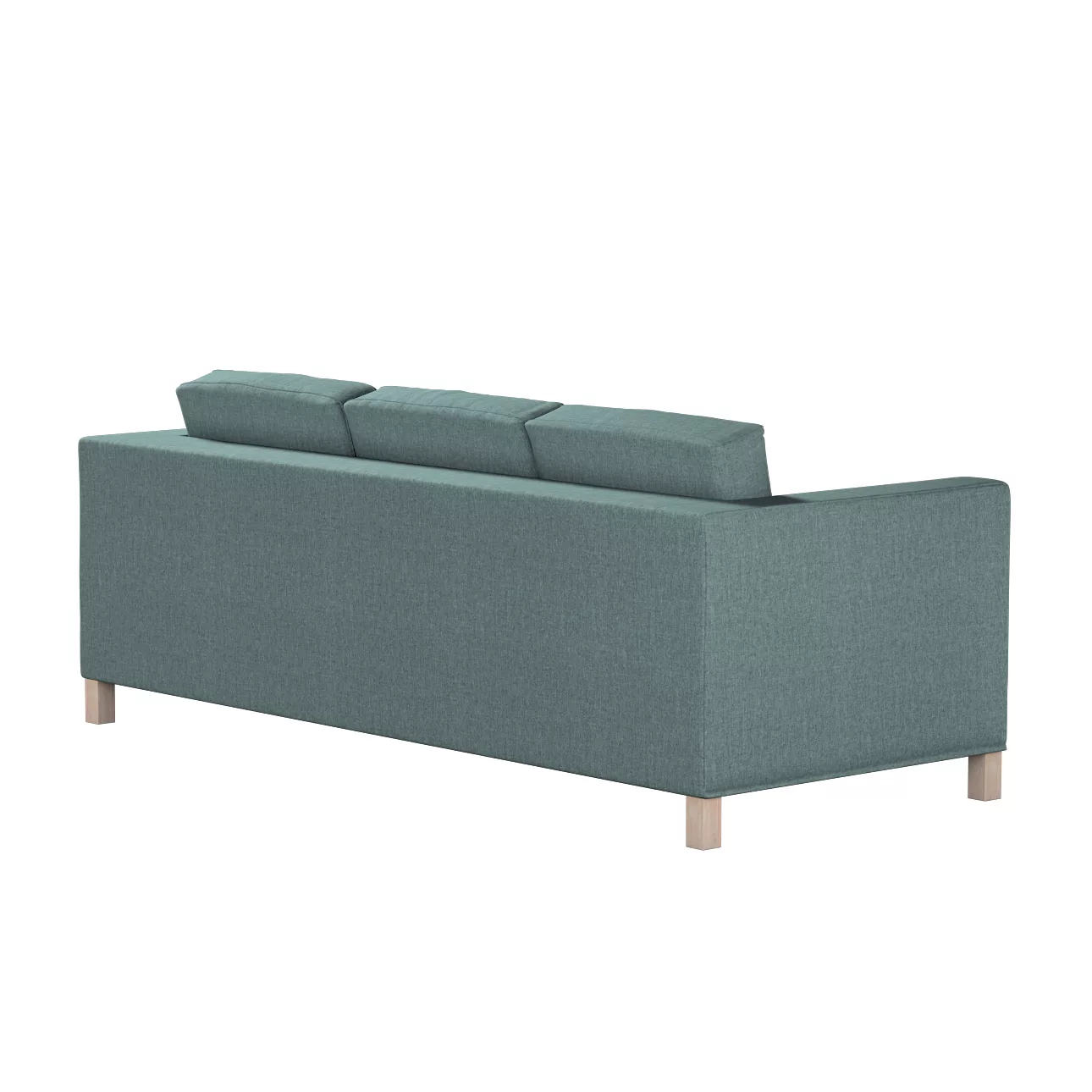 Bezug für Karlanda 3-Sitzer Sofa nicht ausklappbar, kurz, grau- blau, Bezug günstig online kaufen