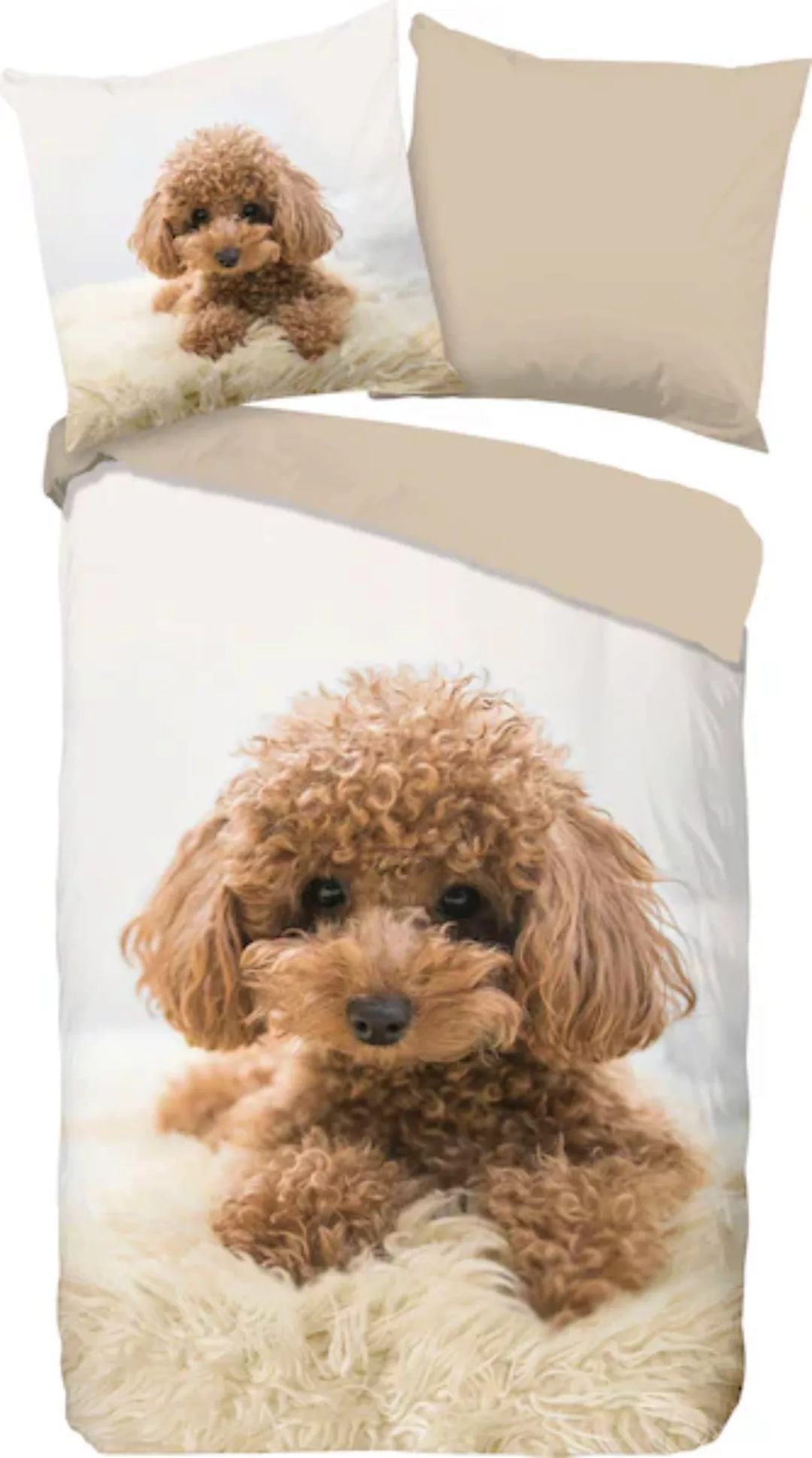 Good Morning Bettwäsche Hund Cute sand günstig online kaufen