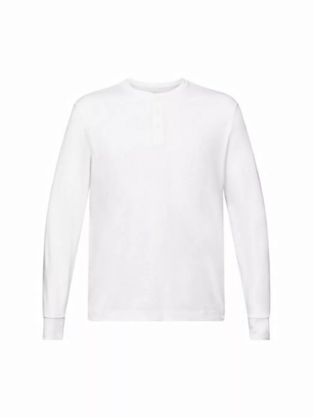Esprit Langarmshirt Jersey-Top im Henley-Stil (1-tlg) günstig online kaufen