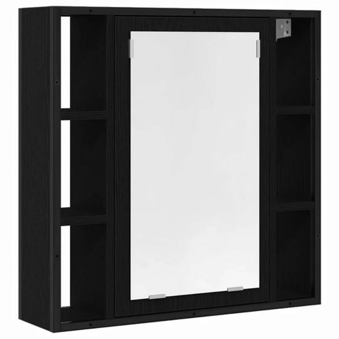 vidaXL Badezimmerspiegelschrank Bad-Spiegelschrank Schwarz Eiche-Optik 60x1 günstig online kaufen