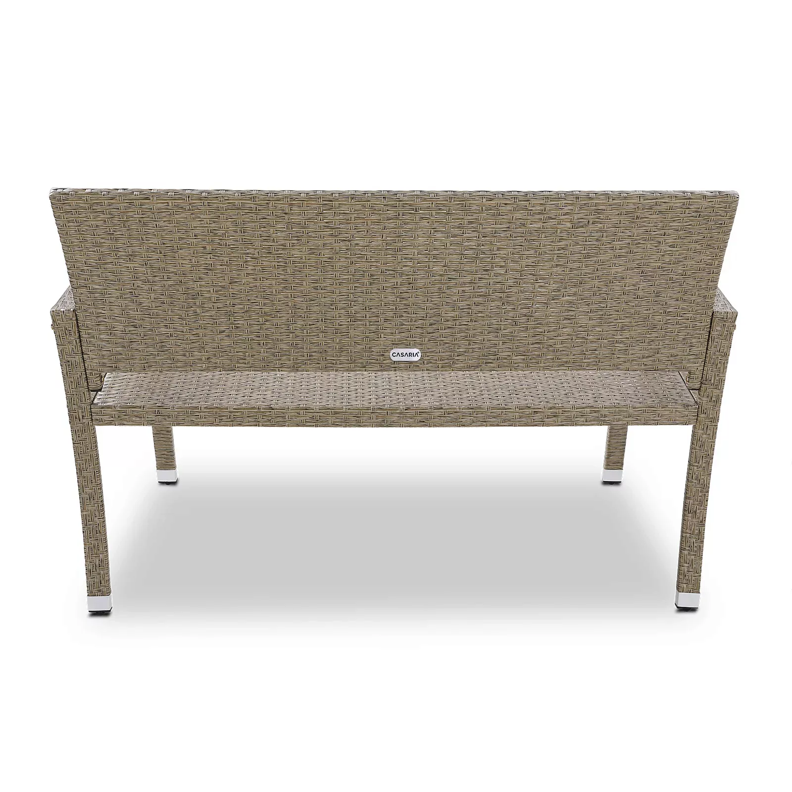 Polyrattan Gartenbank Creme-Beige 122x58x87cm günstig online kaufen