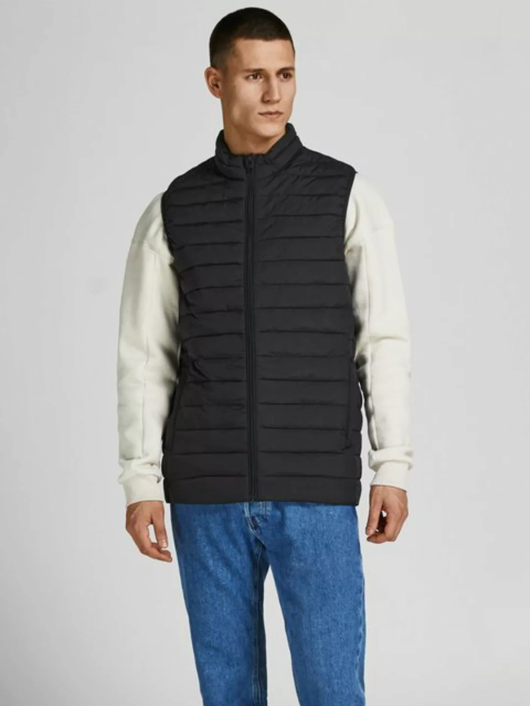 Jack & Jones Steppweste Herren Weste Schwarz JJERECYCLE BODYWARMER günstig online kaufen