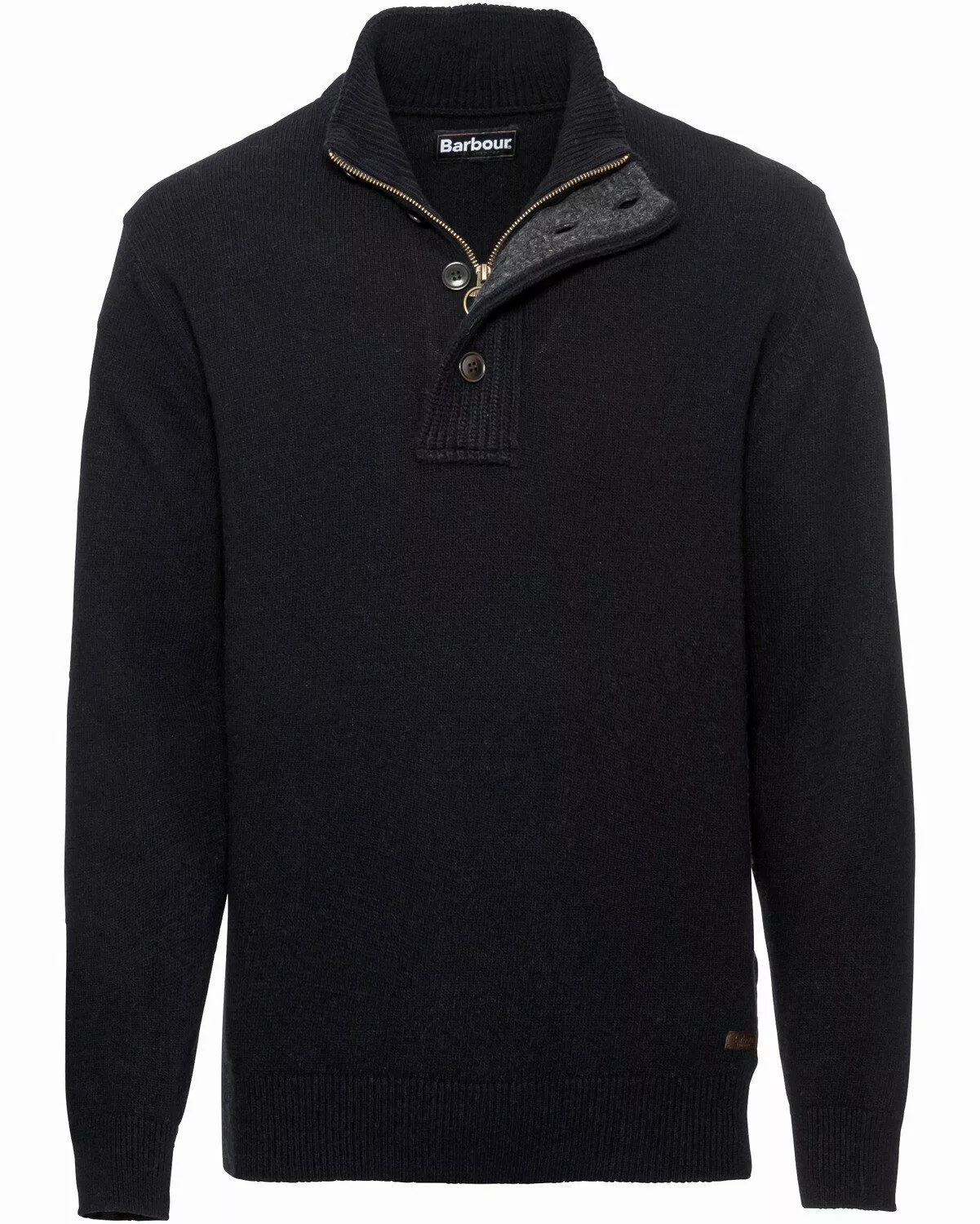 Barbour Strickpullover Troyer Patch günstig online kaufen