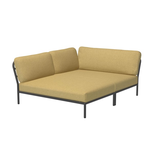 LEVEL Outdoor Eck-Sofa Lounge-Modul 5 Senf Dunkelgrau Links günstig online kaufen